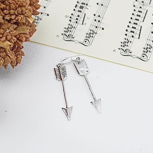 Minimalist Sterling Silver Arrow Dangle Earrings