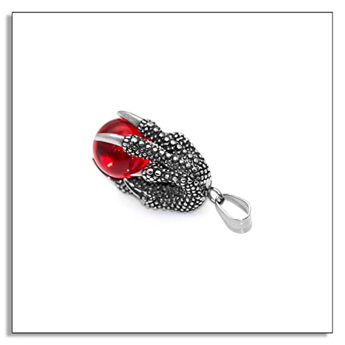 Punk Rock Dragon Claw Crystal Ball Necklace