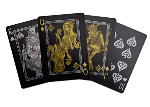 Fae Playing Cards - Black, Gold & Silver Edition