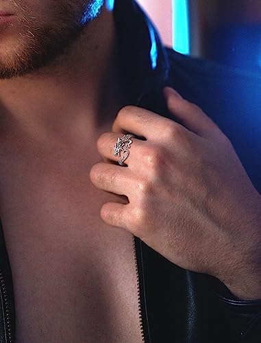 Sterling Silver Dragon Ring for Women Adjustable