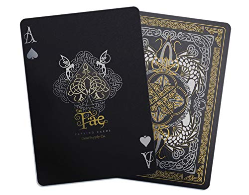 Fae Playing Cards - Black, Gold & Silver Edition