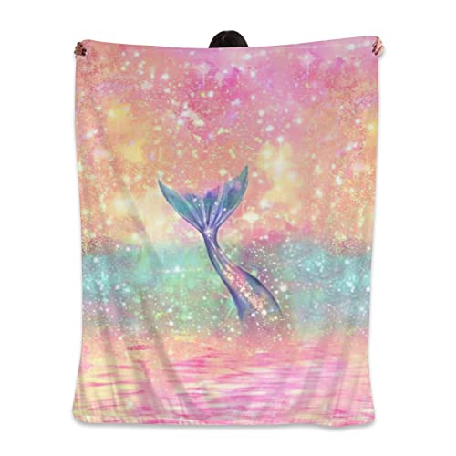 Super Soft Mermaid Tail Fleece Throw Blanket