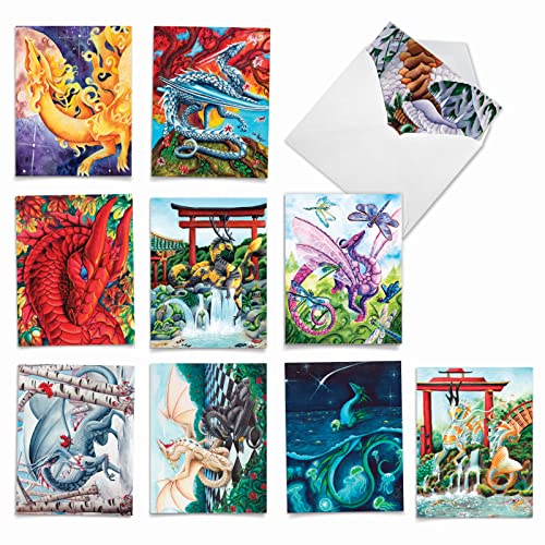 Magical Dragon Greeting Cards - Set of 10