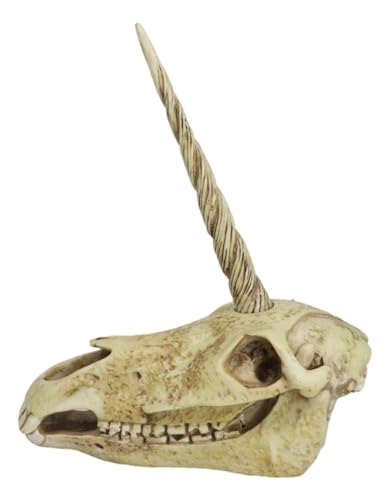 Rare Unicorn Skull Statue for Mythical Creature Lovers