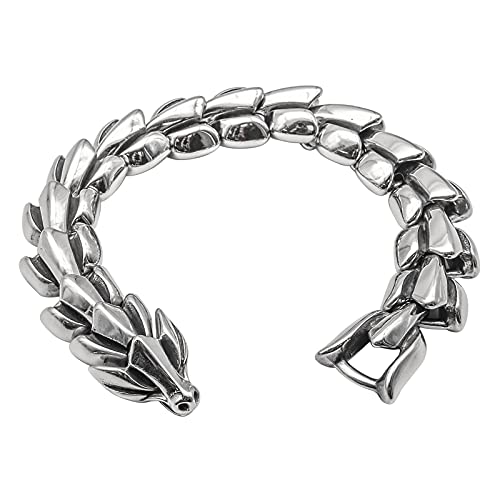 Viking Dragon Ouroboros Stainless Steel Bracelet