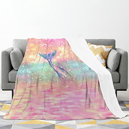 Super Soft Mermaid Tail Fleece Throw Blanket