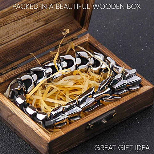 Viking Dragon Ouroboros Stainless Steel Bracelet