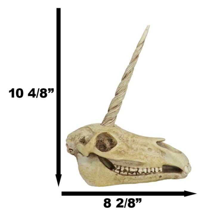 Rare Unicorn Skull Statue for Mythical Creature Lovers