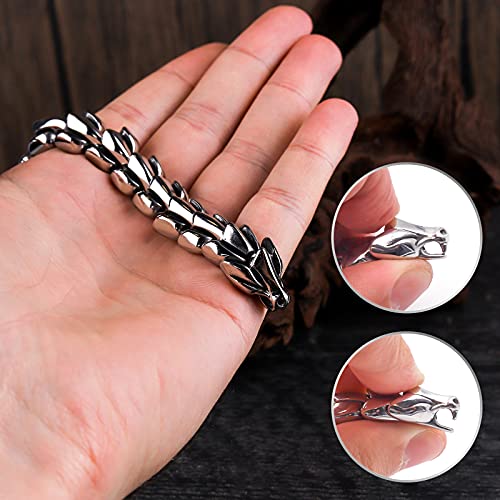 Viking Dragon Ouroboros Stainless Steel Bracelet