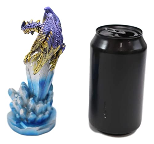 Purple and Gold Galaxy Dragon Statue with Night Light