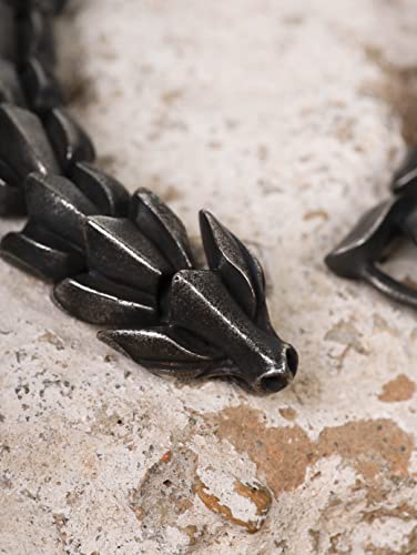 Viking Dragon Jormungandr Link Bracelet for Men