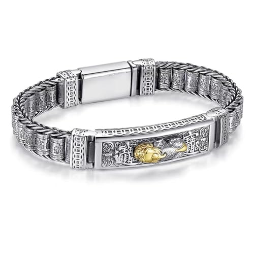 Sterling Silver Pixiu Bracelet for Wealth and Luck