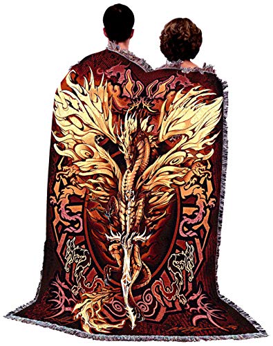 Ruth Thompson Dragon Tapestry Throw Blanket 72x54