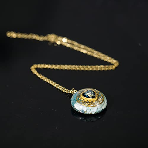 Heart-Shaped Orgone Pendant Necklace with Reiki Crystals