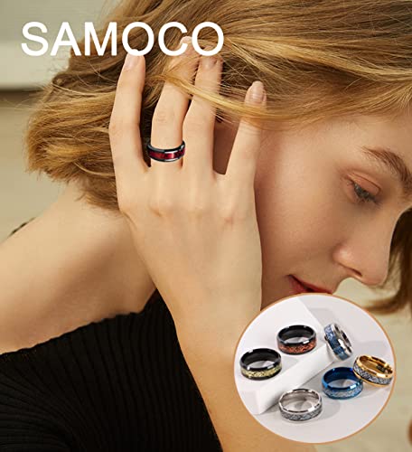 Celtic Dragon Inlay Stainless Steel Wedding Rings