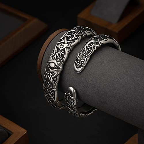Adjustable Norse Beast Head Viking Bracelet
