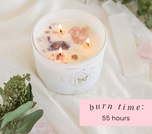 Healing Crystal Zodiac Candle - 3 Wicks, 12oz