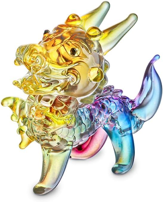 Crystal Glass Dragon Figurine for Home Decor