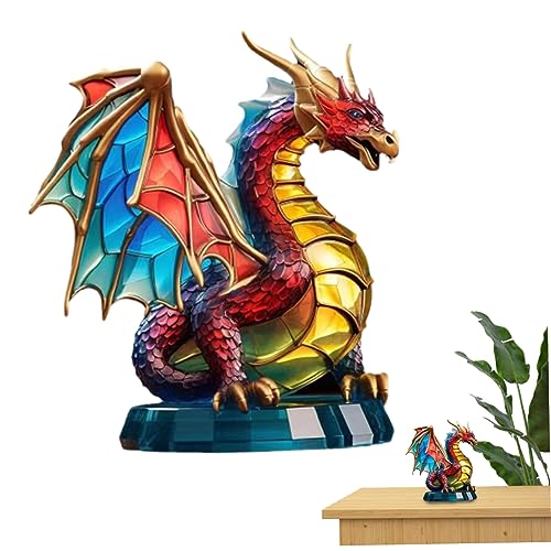 Colorful Crystal Dragon Figurine for Home Decor