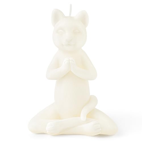Zen Cat Candle for Meditation and Aromatherapy
