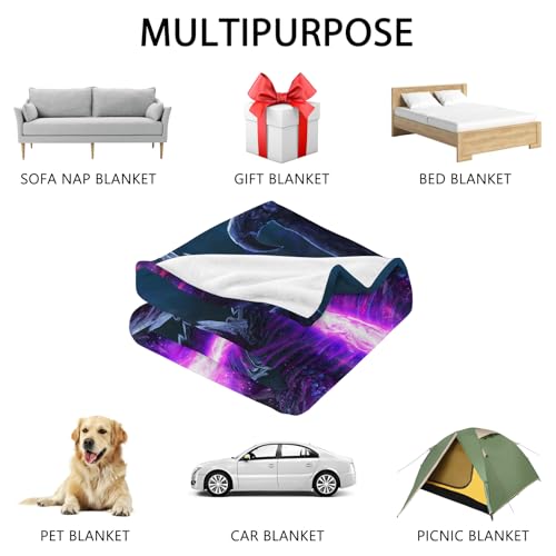 Purple Dragon Breath Throw Blanket - Cozy Gift