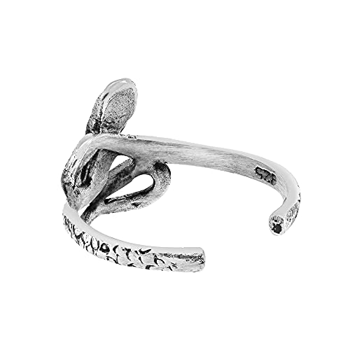 Gothic Snake Sterling Silver Adjustable Ring