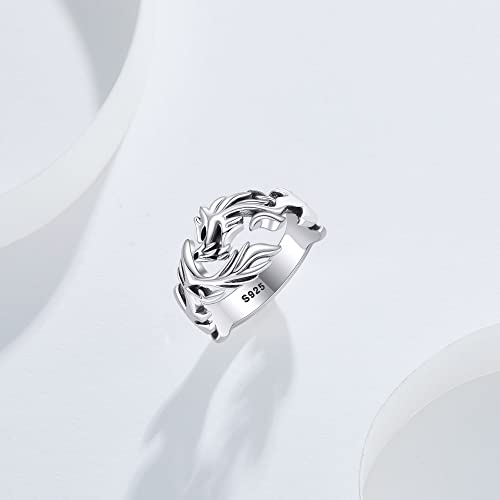 925 Silver Gothic Adjustable Dragon Ring for Everyone