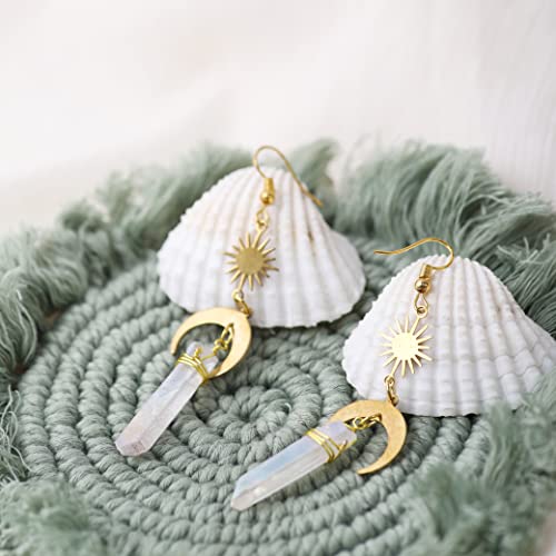 Celestial Sun and Moon Earrings for Boho Style