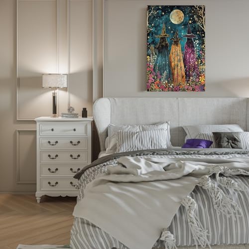 Ethereal Witches Moon Floral Art Print