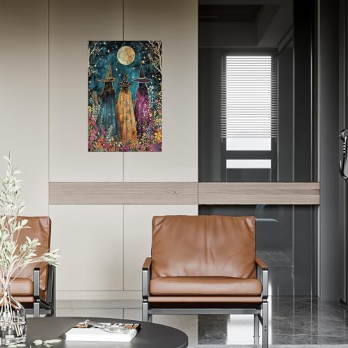 Ethereal Witches Moon Floral Art Print