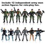 12-Piece Eco-Friendly Army Men Toy Set