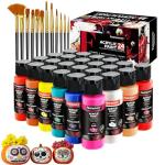 Eco-Friendly Acrylic Paint Set with 12 Brushes