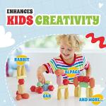 Wooden Stacking Rocks Set for Kids - 36 Pcs