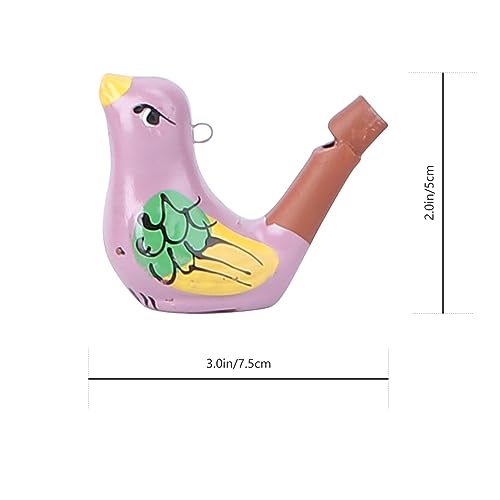 6 Ceramic Bird Whistles for Kids' Fun