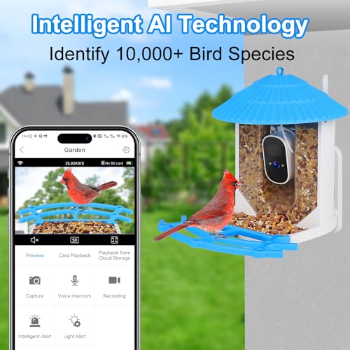 Smart Bird Feeder Camera with Solar Panel