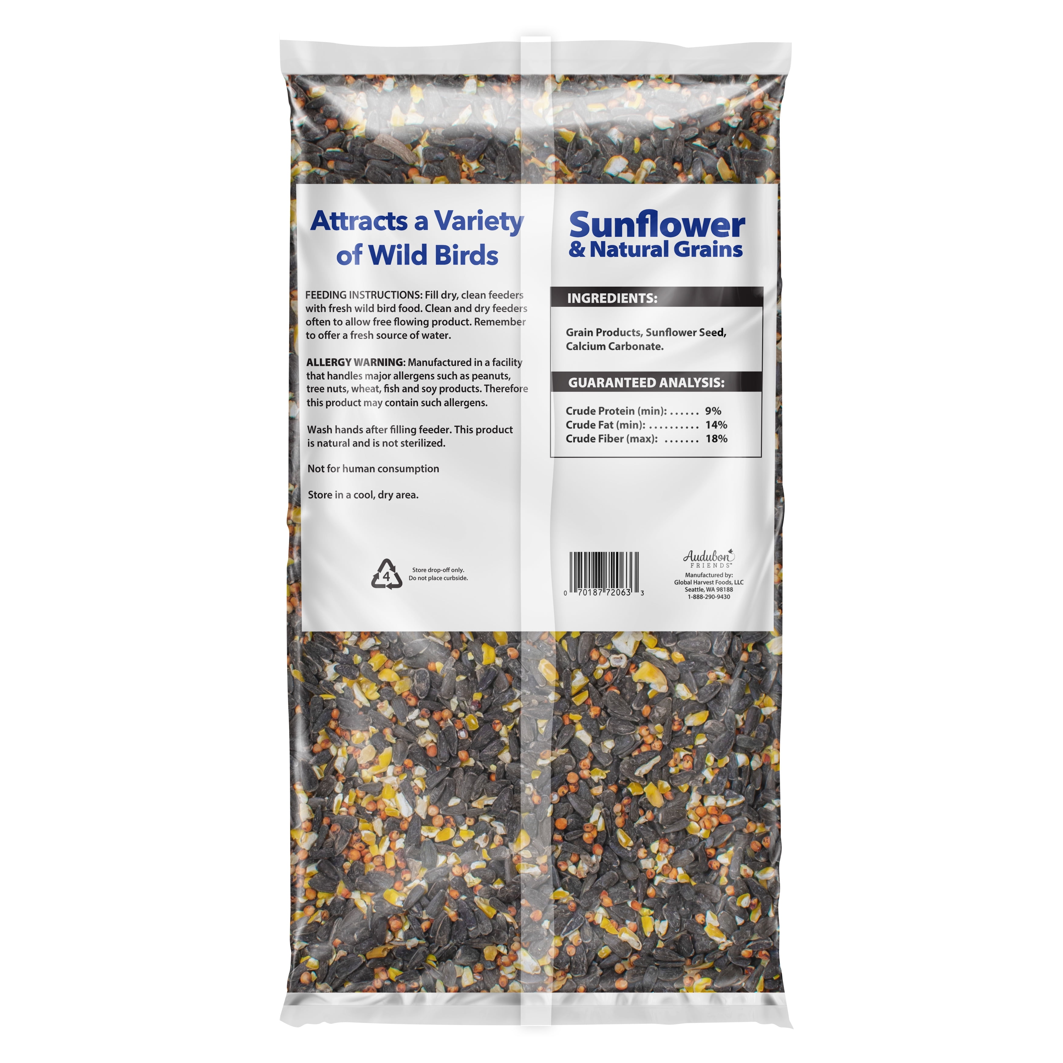 Sunflower & Grain Wild Bird Feed, 5 lb Bag