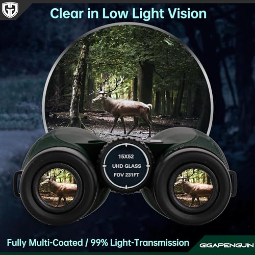High-Powered 15x52 HD Binoculars with Phone Adapter