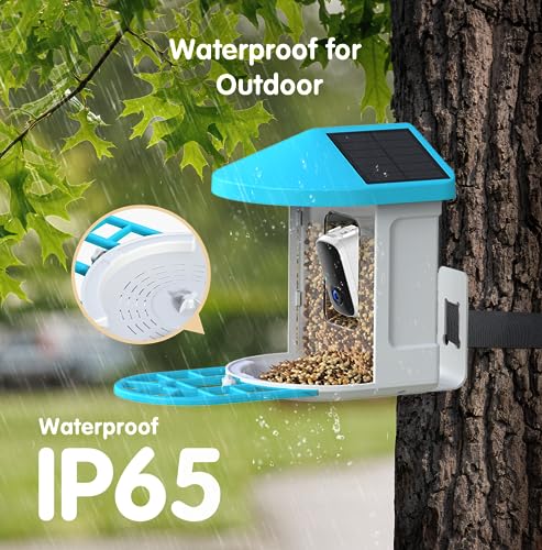 Wireless Bird Feeder Camera with Smart ID and Night Vision
