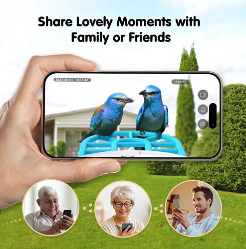 Wireless Bird Feeder Camera with Smart ID and Night Vision