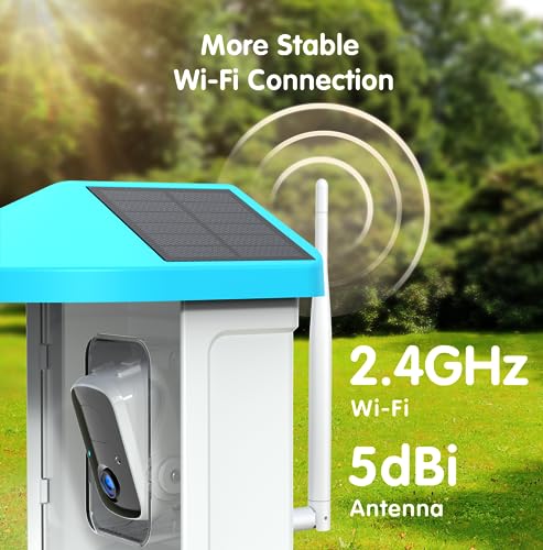 Wireless Bird Feeder Camera with Smart ID and Night Vision