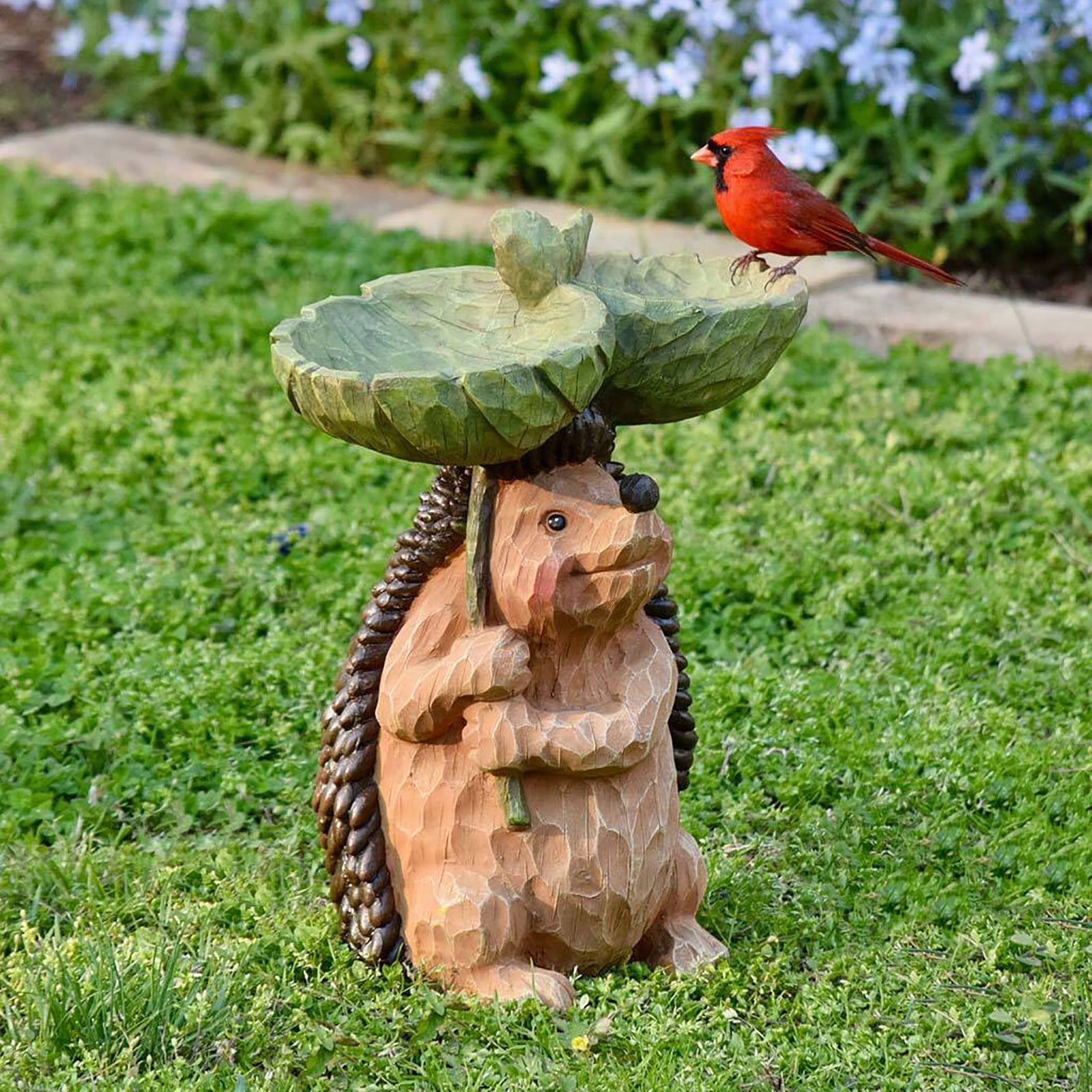 Handmade Resin Bird Bath Bowl for Outdoor Decor