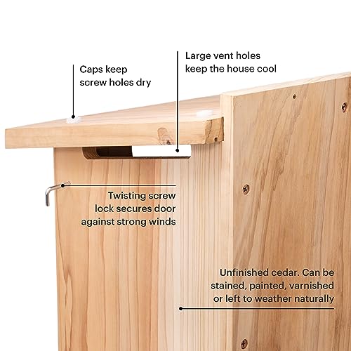 Large Cedar Owl House - Weatherproof Nesting Box