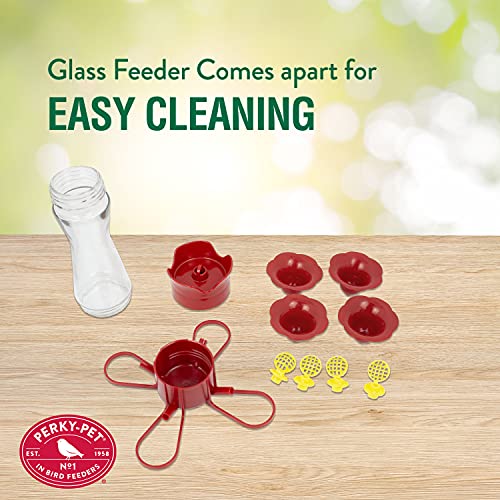 Perky-Pet Glass Hummingbird Feeder with Ant Moat