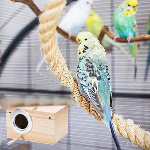 Hiceeden 2 Pack Natural Wood Bird Nest Boxes