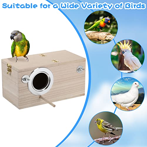 Wooden Parakeet Nesting Box for Small Birds