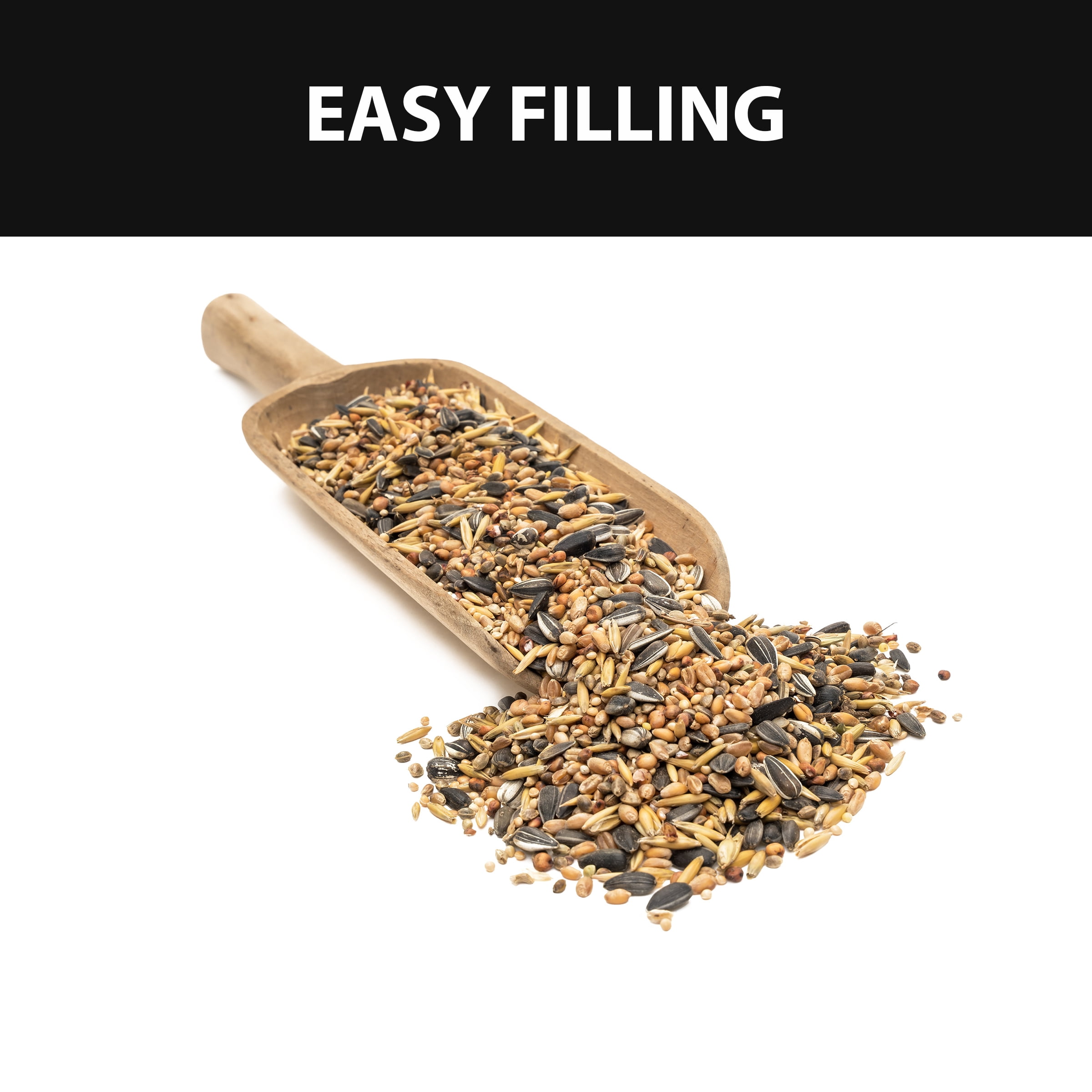 Cedar and Metal Platform Bird Feeder