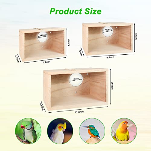 Clear Parakeet Nesting Box with Perch for Cages