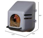 Little Giant Single Chicken Nesting Box - Grey