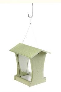Green Recycled Plastic Tall Hopper Bird Feeder