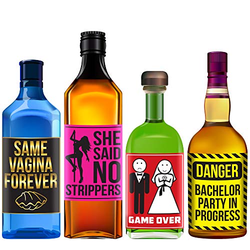Funny Bachelor Party Alcohol Label Set